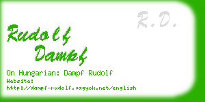 rudolf dampf business card